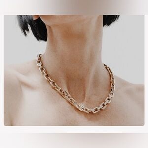 Eddie Borgo $425 Supra Link 12 Karat Gold Necklace